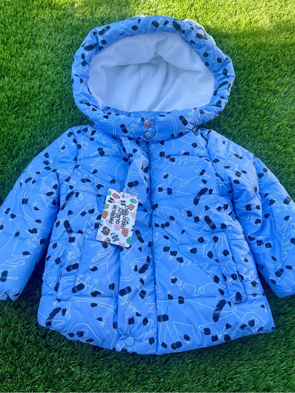 12-18 months kids sky blue puffy jacket